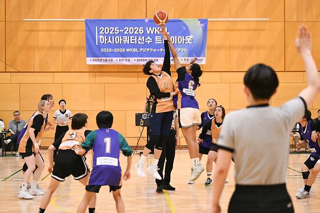2025~26 WKBL 아시아쿼터 트라이아웃 장면. WKBL 제공
