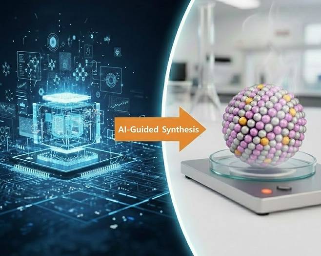 AI 기반 촉매 개발 개념도(AI 생성이미지).[KAIST 제공]