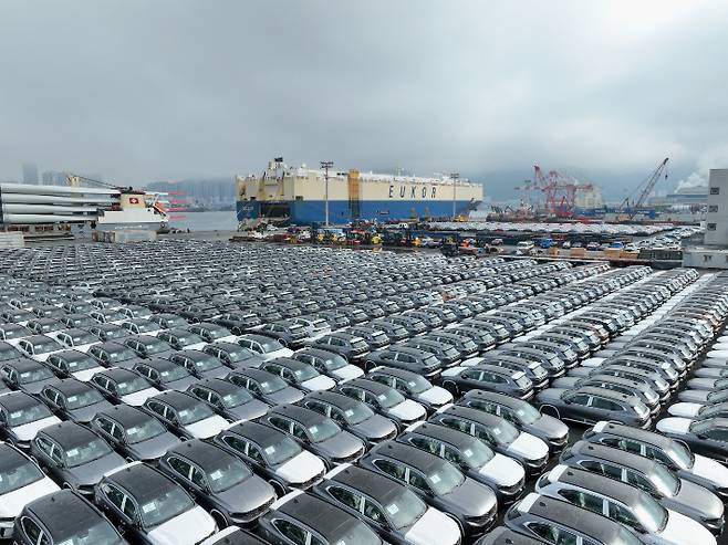 르노코리아 수출 물량 선적. 르노코리아 제공