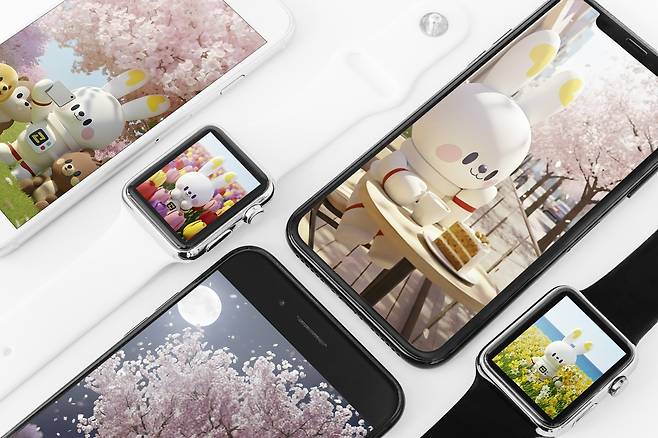 벼리 활용한 봄 테마 배경화면 [경남도 제공. 재판매 및 DB 금지]