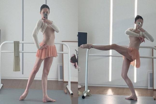 윤혜진이 발레를 하고 있다. 사진=윤혜진 인스타그램