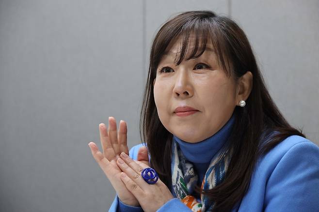 전혜정 런던아시아영화제 집행위원장이 매일경제와 인터뷰하고 있다. [한주형 기자]