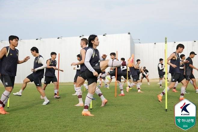 훈련 중인 신창무. 사진=한국프로축구연맹