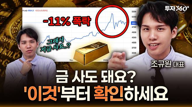 조규원 스태커스  대표가 출연해 금 투자 전략을 분석한 ‘투자360’ 영상 화면  [투자360 영상 캡쳐]