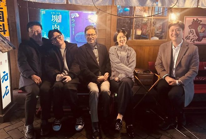 (왼쪽부터)국민의힘 정성국 의원, 한동훈 전 대표, 박정훈, 배현진, 우재준 의원. [한동훈 전 국민의힘 대표 SNS]