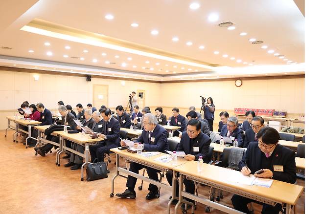 크리스천리더스클럽 제12대 대표회장 취임예배가 1월 31일 대전기독교연합봉사회관에서 열렸다. 목원대학교 제공