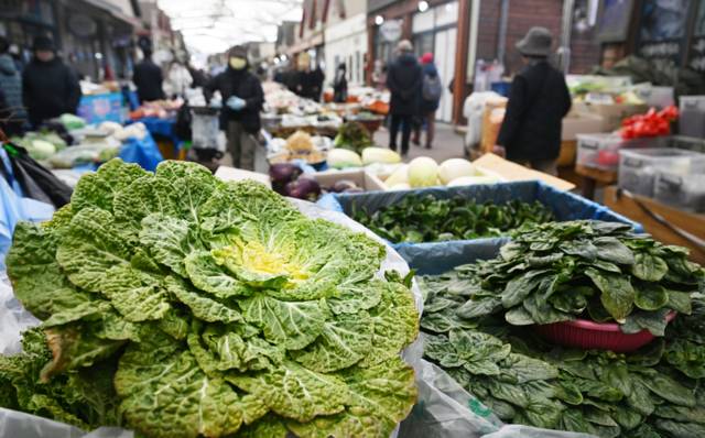 ▲ 장터에 나온 봄동/강원도민일보 자료사진