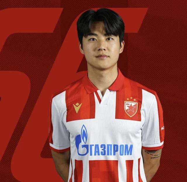 세르비아 츠르베나 즈베즈다에서 뛰고 있는 설영우. 즈베즈다 홈페이지 제공