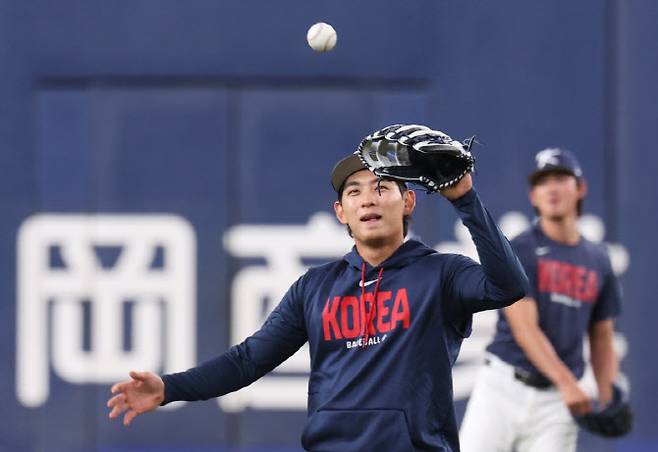 WBC 평가전 앞두고 훈련 돌입한 이정후.(사진=연합뉴스)