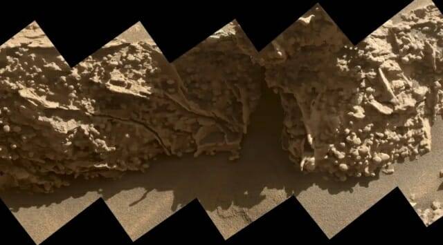 2025년 9월 26일에 촬영된 이 사진에는 박스워크 능선 표면에 수백 개의 작은 달걀 모양 돌기가 있는 모습이 찍혔다. (이미지=NASA/JPL-Caltech/MSSS)