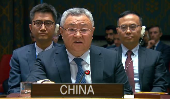 푸총 주유엔 중국 대사는 유엔 안보리에서 미국의 공격으로 많은 이란 사상자가 발생한 점을 비판했다./유엔