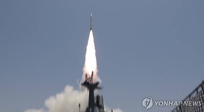 이란 혁명수비대의 미사일 발사 훈련. [연합뉴스]