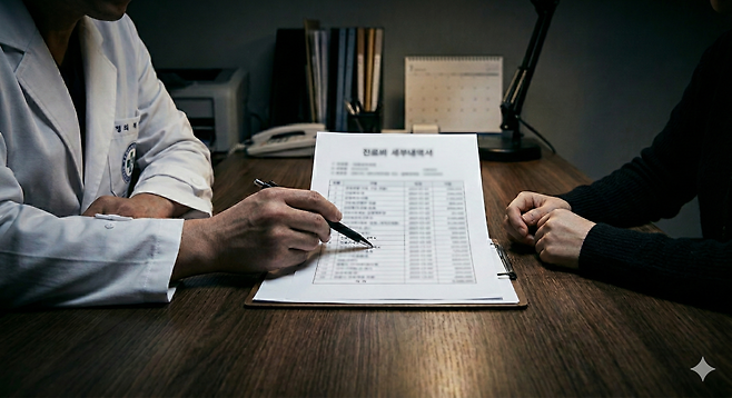 의료인·브로커·설계사가 역할을 나눠 환자를 모집하고 진료기록을 조작하는 ‘기업형 보험사기’가 전국으로 번지고 있다. [제미나이를 이용해 제작함]