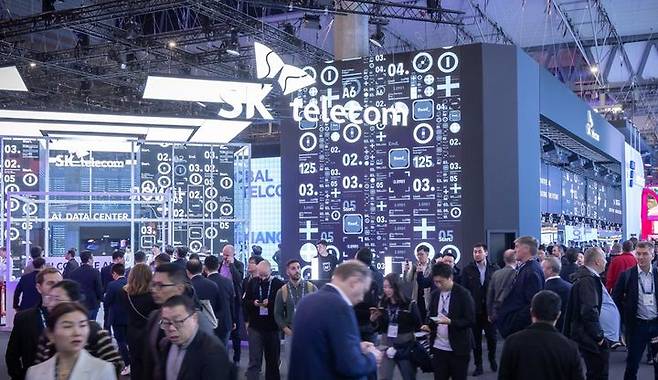 [바르셀로나(스페인)=뉴시스] SK텔레콤이 3월 3일(현지시각)부터 6일까지 나흘간  MWC25에 전시관을 운영했다. (사진=SKT 제공) *재판매 및 DB 금지