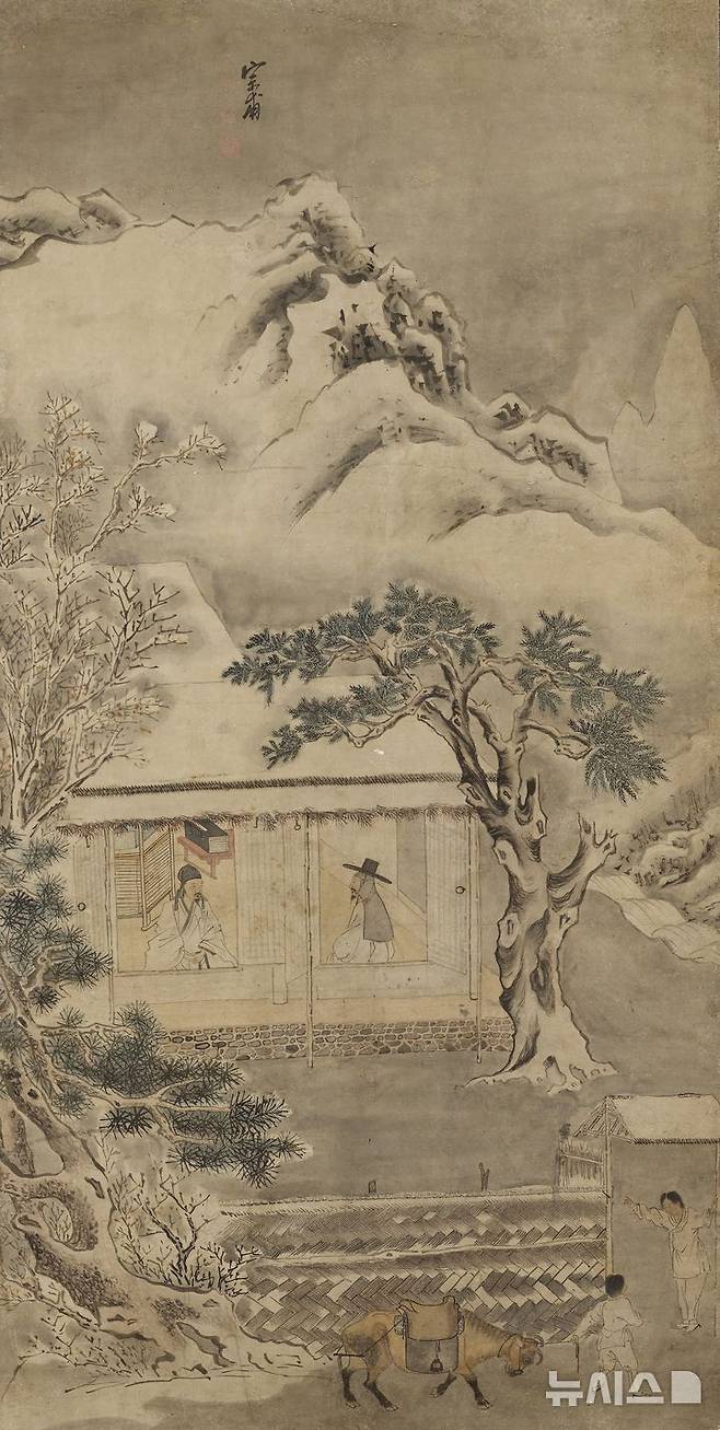 [서울=뉴시스]조영석 '설중방우도'. 국립중앙박물관 제공