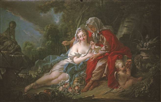 프랑수아 부셰, 베르툼누스와 포모나, 1749년, 캔버스에 유화, 87×136㎝, 콜럼버스 미술관, 오하이오, 미국. [그림 | 위키백과]