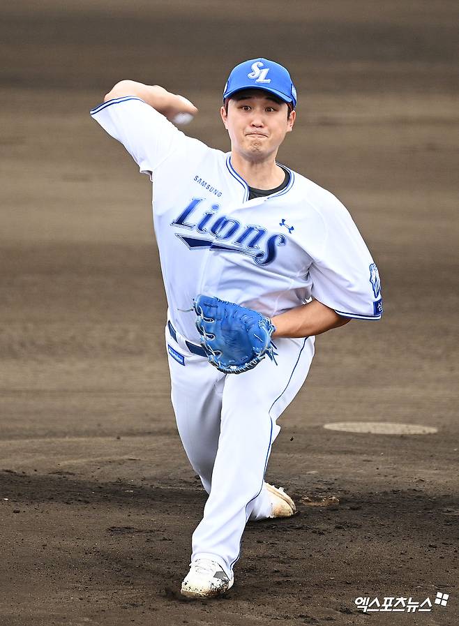 삼성 라이온즈 투수 최원태가 28일 일본 오키나와 셀룰러 스타디움에서 열린 일본프로야구(NPB) 요미우리 자이언츠와의 연습경기에 선발 등판해 3이닝(44구) 3피안타 무사사구 무실점으로 호투했다. 엑스포츠뉴스 DB