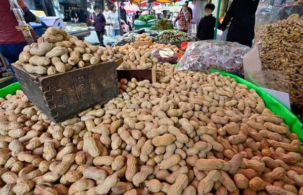 정월대보름을 하루 앞둔 2일 인천시 부평구 부평종합시장에 나물과 땅콩, 호두 등 부럼이 판매되고 있다. 이진우 기자 ljw@kihoilbo.co.kr