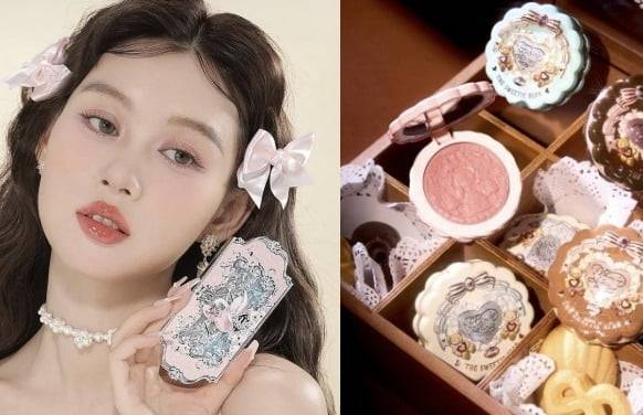 중국 뷰티 브랜드 플라워노즈의 메이크업 제품을 모델이 들고 있는 모습. 사진=플라워노즈 홈페이지