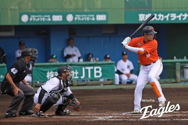 ▲ 앞으로 한화 외야에서 주목할 만한 선수로 떠오른 한지윤 ⓒ한화이글스