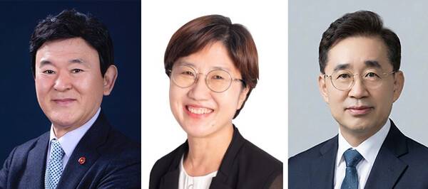 제주특별자치도교육감 선거가 3파전으로 치러질 가능성이 커졌다. 사진 왼쪽부터 김광수 교육감, 고의숙 교육의원, 송문석 예비후보. (현직, 가나다 순)