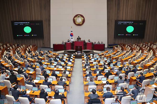 여의도 국회 본회의장. ⓒ 뉴스1 신웅수 기자