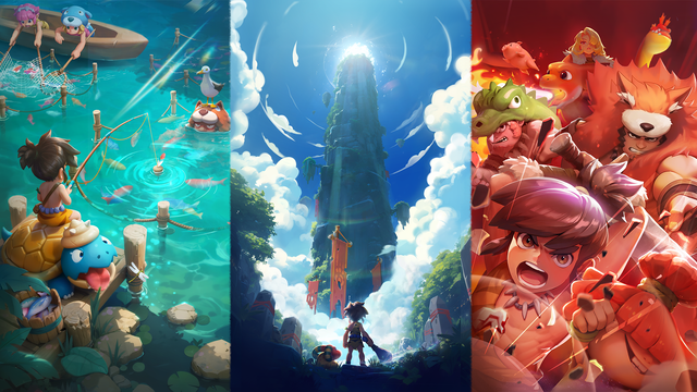 왼쪽 이미지부터 양식탑, 천공의 탑, 투기장. 넷마블 제공