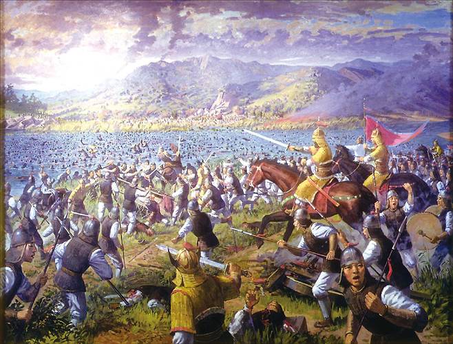 살수대첩 상상화. (독립기념관 제공)