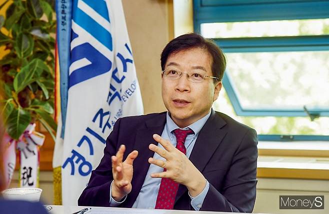 김세용 경기주택도시공사(GH) 사장은 지난 5월22일 머니S와의 인터뷰에서 글로벌 인재가 정주하는 경기 신도시의 경쟁력을 높이겠다고 밝혔다. /사진=장동규 기자