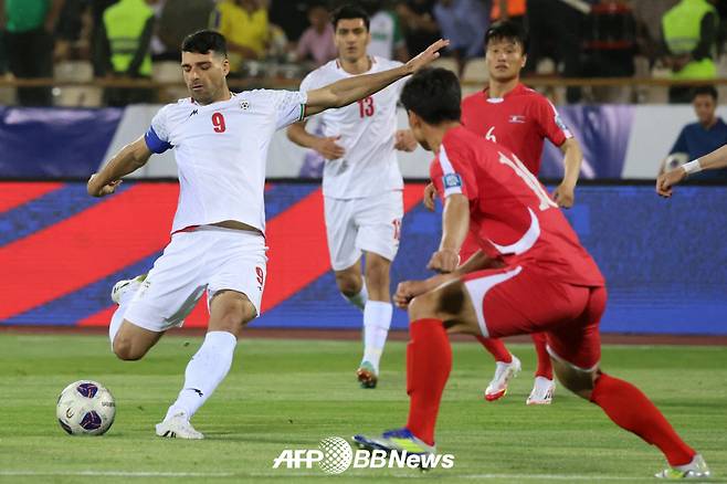 북한과의 2026 FIFA 북중미 월드컵 아시아 예선을 진행 중인 이란 대표팀. /AFPBBNews=뉴스1