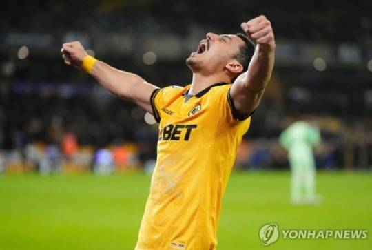 극장 결승골을 터트리고 기뻐하는 울버햄프턴의 안드레 / 사진=연합뉴스