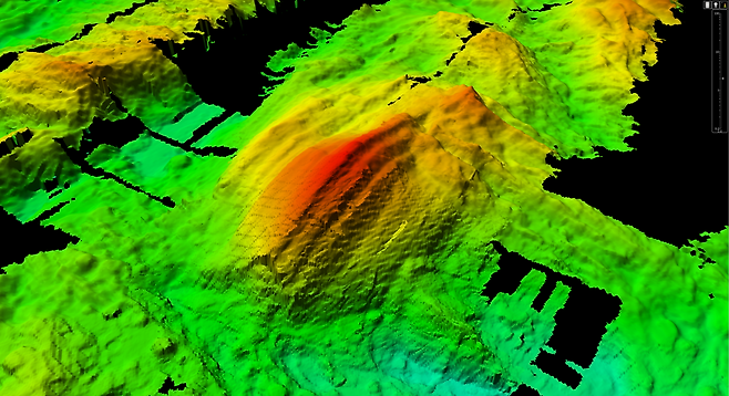 날개 해저지형.[극지연구소 제공]