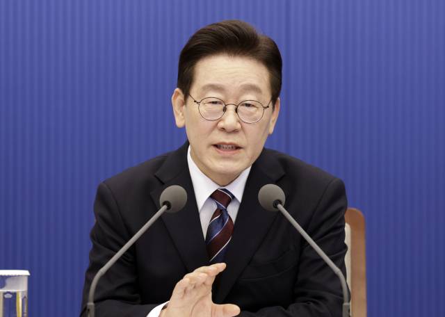 ▲이재명 대통령이 지난달 26일 청와대에서 열린 수석보좌관회의에서 발언하고 있다. ⓒ연합뉴스