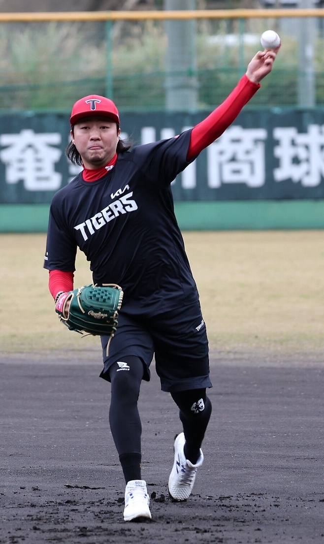 ▲ 김범수는 올해 정우람과 류택현이 가지고 있는 한 시즌 85경기 출전에 도전장을 내밀었을 정도로 의욕이 충만하다 ⓒKIA타이거즈