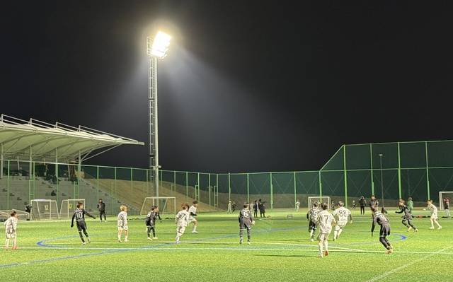 ▲ 괴산종합스포츠타운 축구장에서 유소년 축구팀이 전지훈련하고 있다. /괴산군 제공