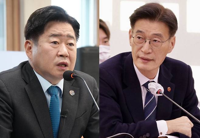 오영훈(왼쪽), 문대림 ⓒ제주의소리