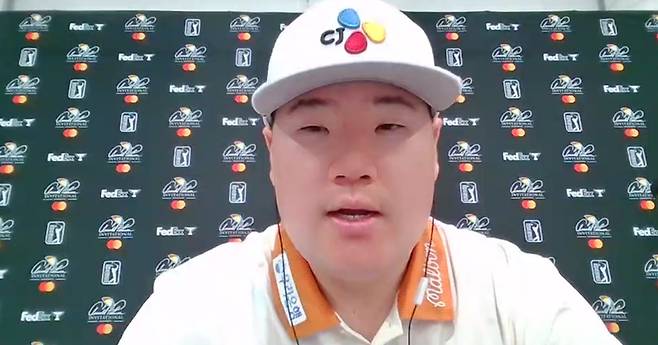 임성재가 5일 화상 인터뷰를 통해 자신의 생각을 밝히고 있다. (프레인스포츠 제공)