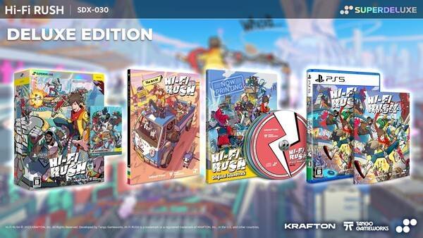 크래프톤이 리듬 액션 게임 '하이파이 러시(Hi-Fi RUSH)'의 플레이스테이션 5 패키지판 예약 판매를 시작한다. 예약 판매는 오는 7월 15일까지 '슈퍼디럭스 게임즈(SUPERDELUXE GAMES 이하, SDX)' 공식 스토어와 각 온·오프라인 소매점을 통해 진행된다. 정식 출시는 7월 16일부터다.(크래프톤, '하이파이 러시', 플레이스테이션 5 프리미엄 패키지판 예약 판매). /사진=크래프톤