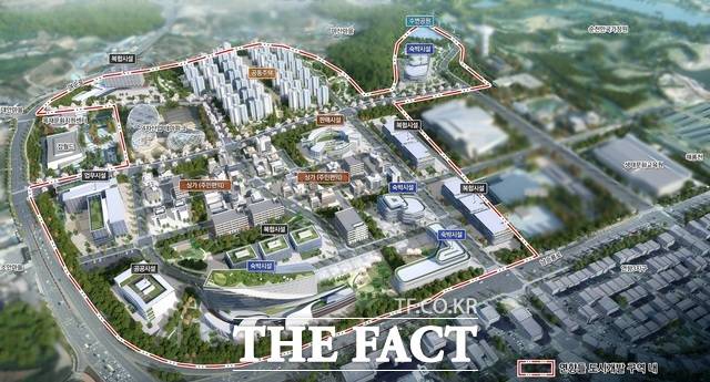 순천시가 우주항공산업진흥원의 입지 후보지로 제시한 연향들 도시개발사업 조감도. 우주항공산업진흥원 유치를 목표로 약 7만㎡ 규모 부지에 업무시설과 주거·문화·숙박 기능을 갖춘 정주형 복합단지 조성이 추진될 예정이다. /순천시