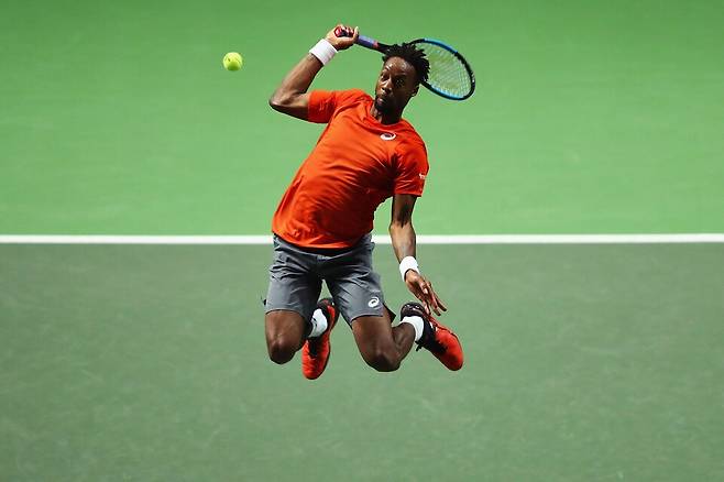 몽피스를 상징하는 점프 스매시, 오늘 경기 사진은 아니다 / 게티이미지코리아