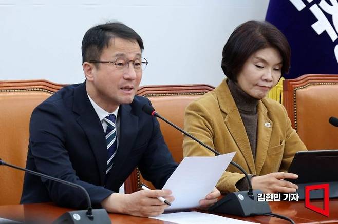 한병도 더불어민주당 원내대표가 5일 국회에서 열린 정책조정회의에서 발언하고 있다. 2026.3.5 김현민 기자