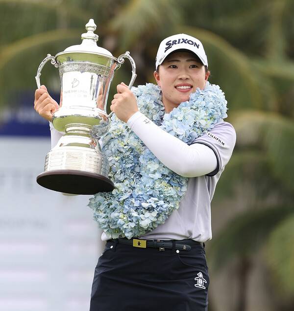 최혜진, 김아림, 황유민, 이동은, 이미향, 최운정, 신지은 프로 등과 함께 2026년 미국여자프로골프(LPGA) 투어 '아시안 스윙' 블루베이 LPGA에 출전하는 다케다 리오(일본). 사진은 2025년 블루베이에서 우승한 모습이다. 사진제공=LPGA & Getty Images (사진을 무단으로 사용하지 마십시오.)