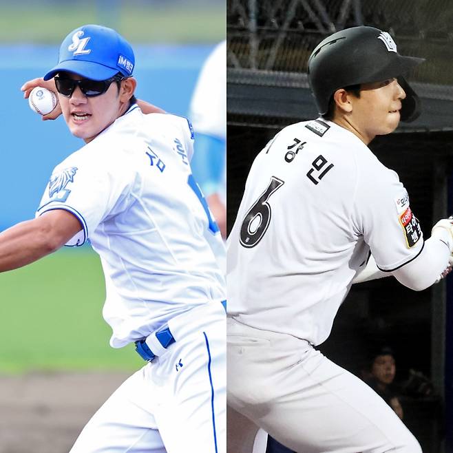 삼성 심재훈-KT 이강민. 사진=구단 제공