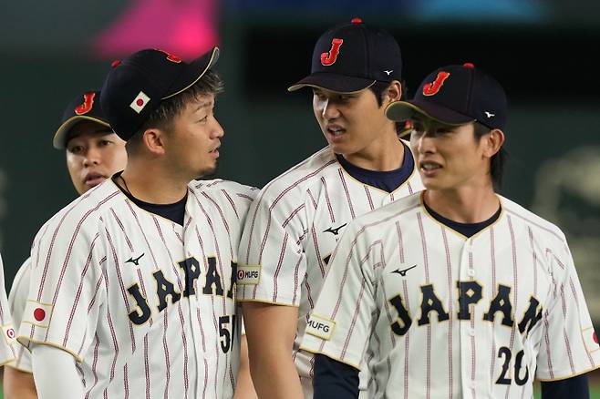 <yonhap photo-4936=""> 일본 야구대표팀. [AP=연합뉴스]</yonhap>