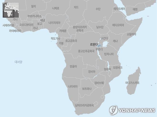 아프리카 르완다 지도 [제작 양진규]