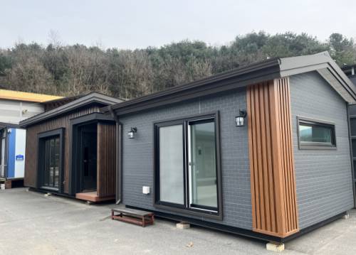 도내 한 건축사에서 제작한 4평 규격의 체류형 쉼터 외관. 사진=고은기자