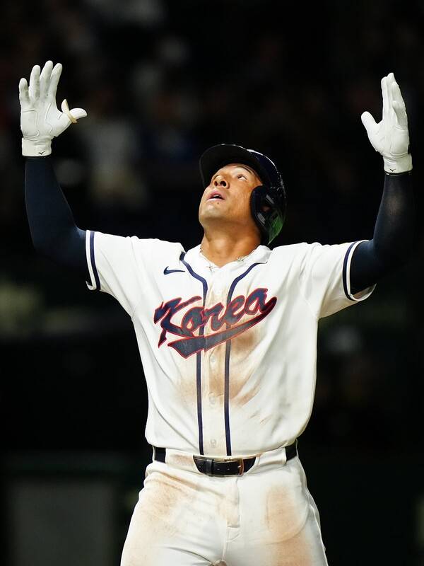 저마이 존스의 세리머니(사진=KBO)