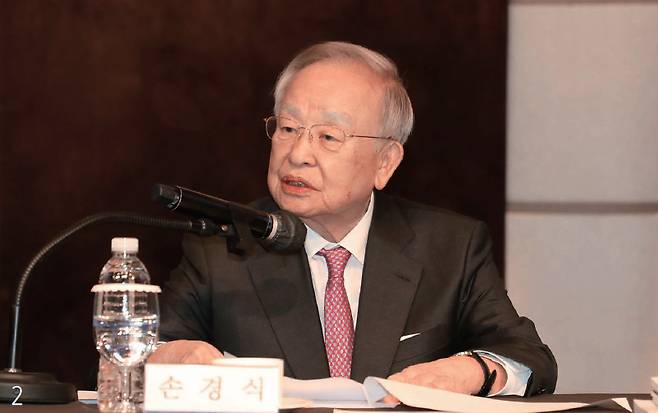 2 2월 24일 서울 중구 웨스틴조선 호텔에서 열린 한국경영자총협회 제57회 정기총회에 참석한 손경식 경총 회장. /경총