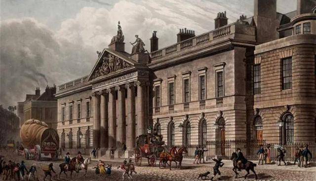 영국의 동인도회사를 그린 그림. 초기 주식회사는 왕실, 귀족들이 투자해 무역을 독점하는 형태였다. 한국일보 자료사진