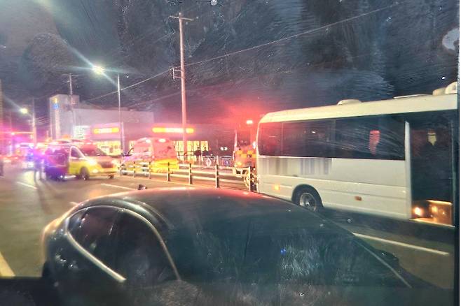 사고현장 도로. 유가족 제공